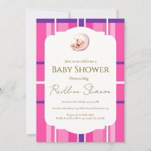 Classic Preppy Teddy Bear Baby Shower Invitation
