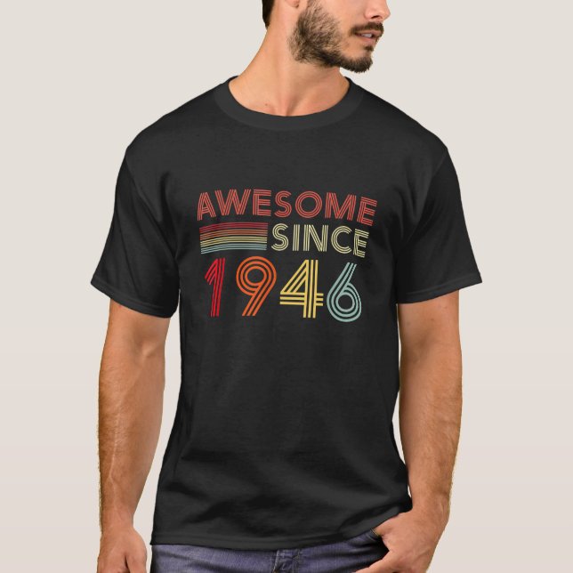 Classic Present Born in 1946 80 Year Old Made in T-Shirt (Front)