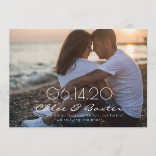 Classic & Pretty save the date card