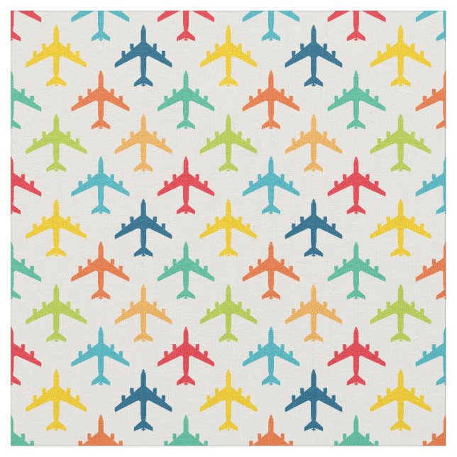 Classic Primary KC-135 Refueling Jet Aeroplane Fabric (Close Up)