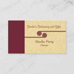 Classic Professional Business Card, Maroon Card