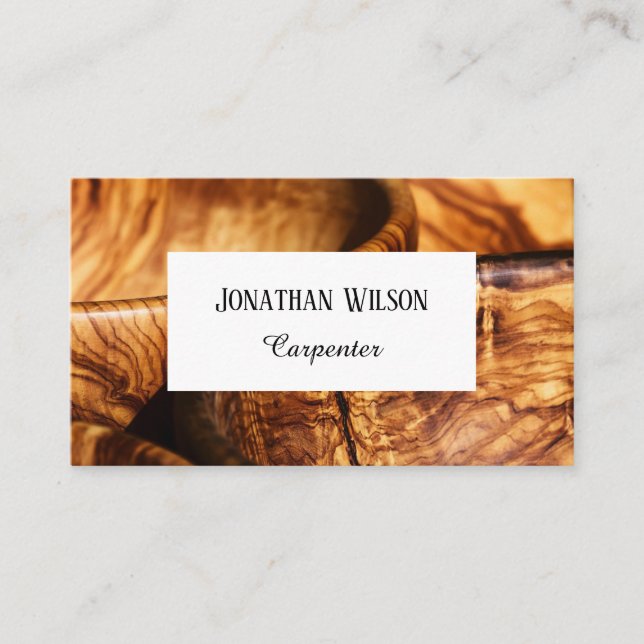 Classic Professional carpenter promote your Business Card (Front)