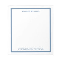 Classic Professional Dusty Blue Border Stationery