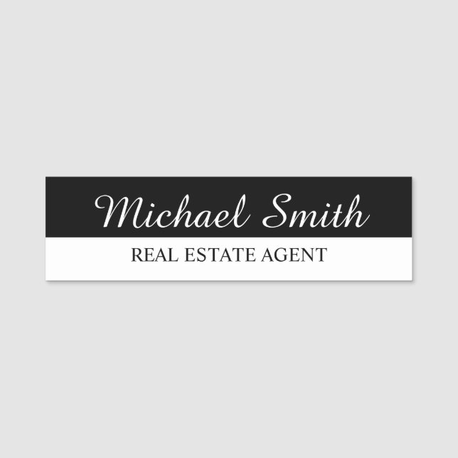 Classic Professional Personalised Name Tag (Front)
