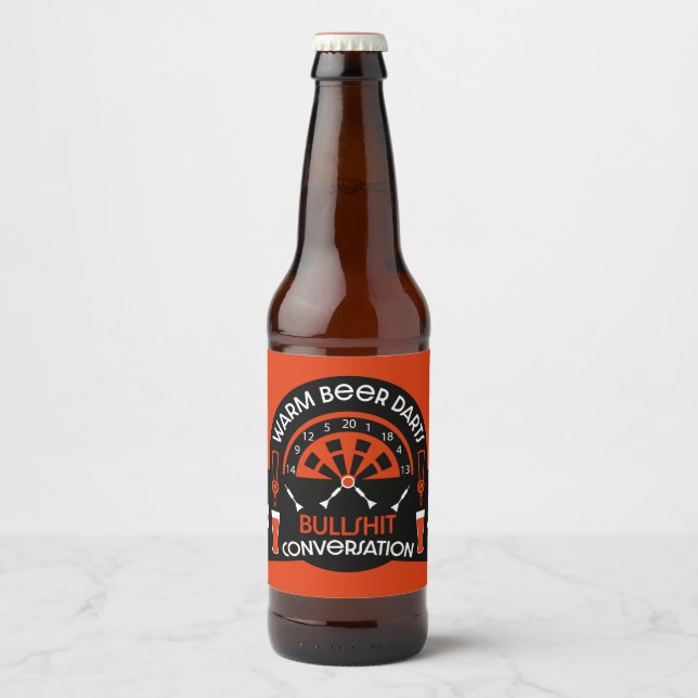 Classic Pub Darts Beer Bottle Label (Front)