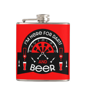 Classic Pub Darts Hip Flask