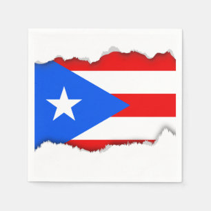 Classic Puerto Rican Flag Napkin