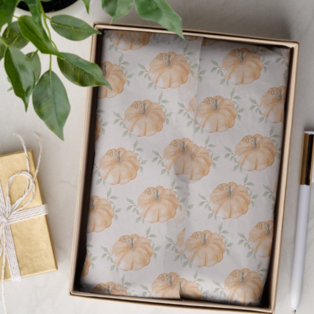 Classic Pumpkin Autumn Fall Pattern  Tissue Paper (Creator Uploaded)