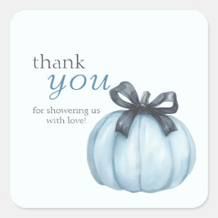 Classic Pumpkin Baby Shower Square Sticker