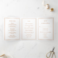 Classic Pumpkin Orange Elegant Wedding