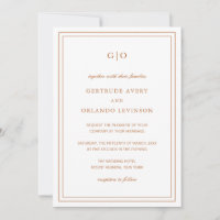 Classic Pumpkin Orange QR Code Elegant Wedding
