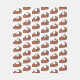 Classic Pumpkin Pie Slice Thanksgiving Dinner Food Fleece Blanket