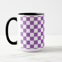 Classic Purple and White Chequered Pattern