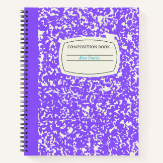 Classic Purple Customisable Composition  Notebook