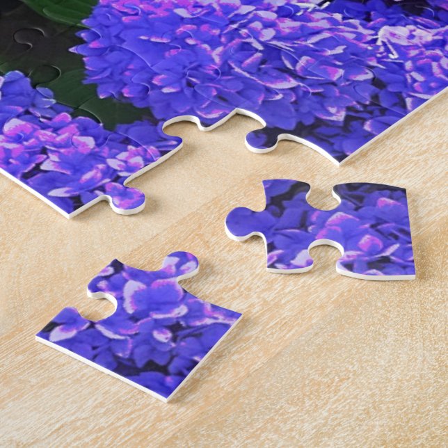 Classic Purple Realistic Hydrangea Puzzle (Side)