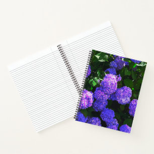 Classic Purple Realistic Hydrangea Spiral Notebook