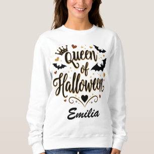 Classic Queen of Halloween Custom Name Shirt
