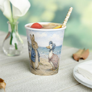 Classic Rabbit and Duck by the Seaside Paper Cups