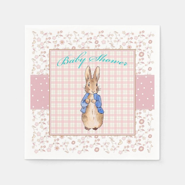 Classic Rabbit Baby Shower Napkin (Front)