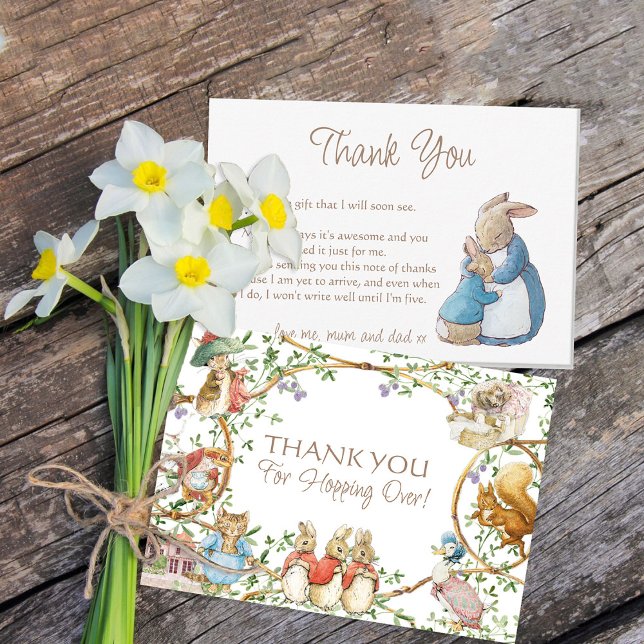 Classic Rabbit Baby Shower Thank You Card (Creator Uploaded)