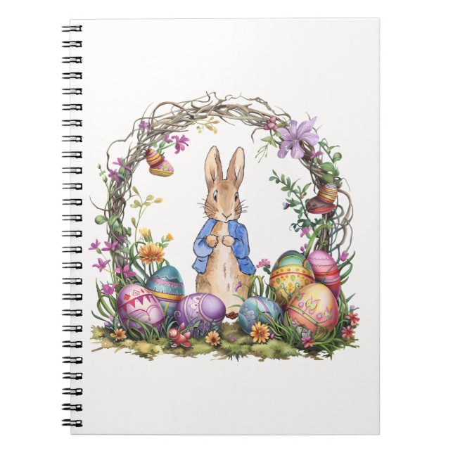 Classic Rabbit Easter  Notebook (Front)