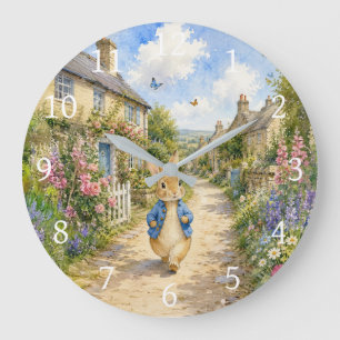 Classic Rabbit English Country town Large Clock
