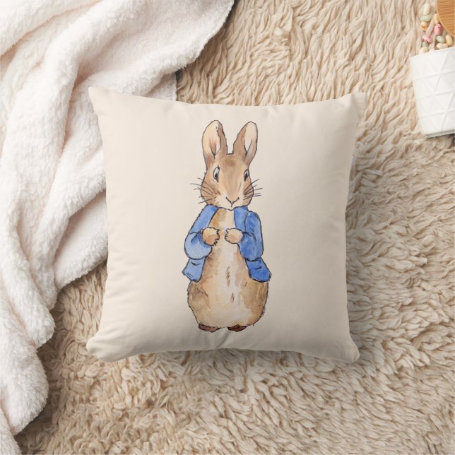 Classic rabbit in blue jacket cushion (Blanket)