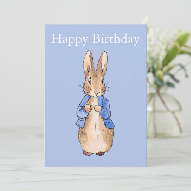 Classic Rabbit in blue jacket Invitation (Standing Front)