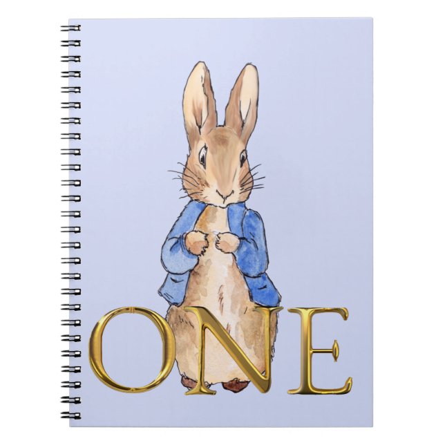 Classic Rabbit in blue jacket Notebook (Front)