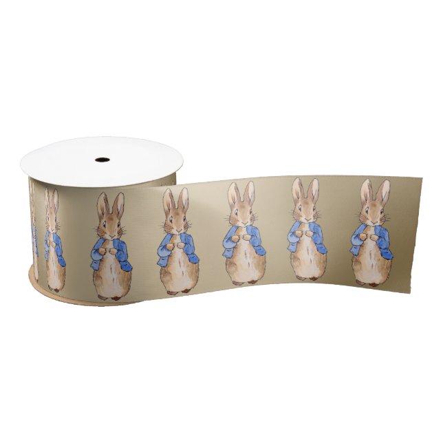 Classic rabbit in blue jacket satin ribbon (Spool)
