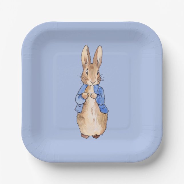 Classic Rabbit party design Paper Plate (Front)