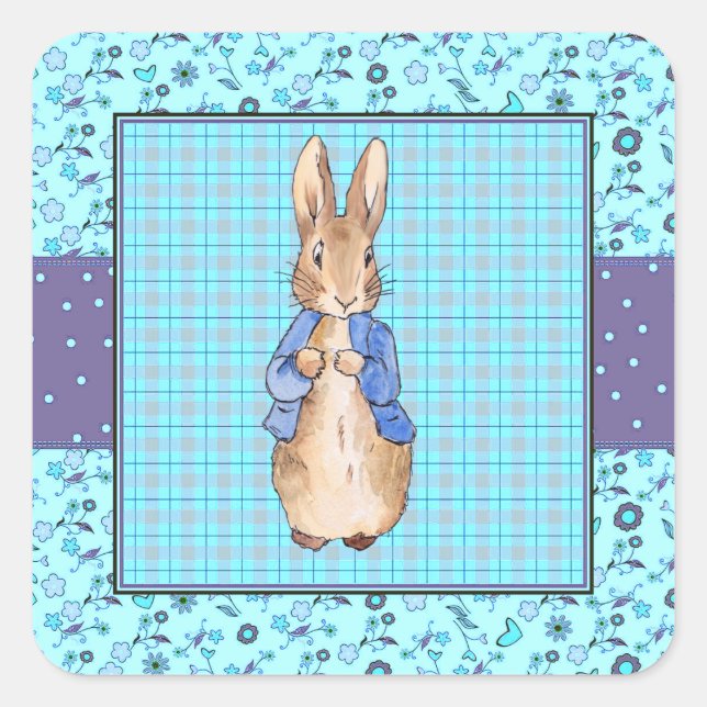 Classic Rabbit Square Sticker (Front)
