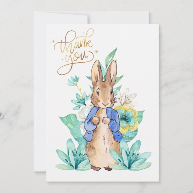Classic rabbit Thank you Card (Front)