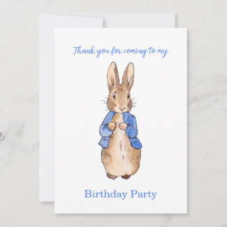 Classic Rabbit Thank you Invitation