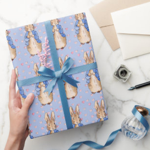 Classic Rabbit wearing a blue jacket Wrapping Paper