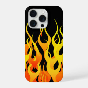 Classic Racing Flames Decor on a iPhone 15 Pro Case