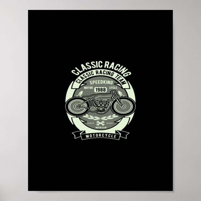 classic racing motorcycle poster (Front)