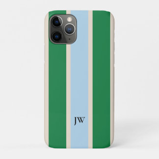 Classic Racing Stripe Monogram Phone Case