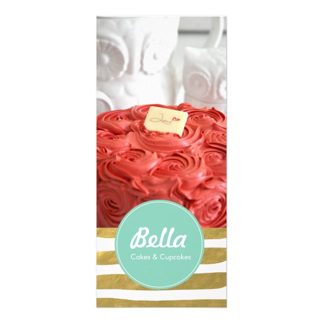 Classic Rack Card - Bakery Cafe Cupcake Shop Flyer (Front)