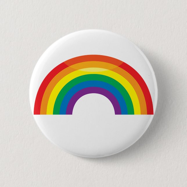 Classic Rainbow 6 Cm Round Badge (Front)