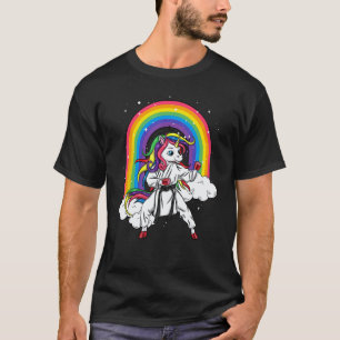 Classic Rainbow Unicorn Karate Taekwondo MMA Judo  T-Shirt