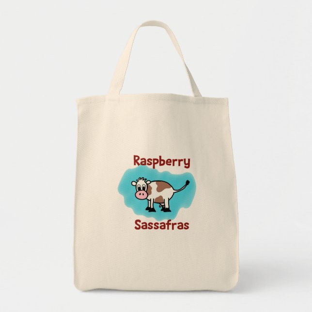 Classic Raspberry Sassafras Tote Bag (Front)