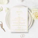 Classic Real Foil Pressed Wedding Menu Cards<br><div class="desc">Celebrate in style with these elegant real foil pressed menu cards. The wording is easy to personalise and your dinner guests will be thrilled when they receive these super stylish menus.</div>