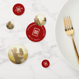 Classic Rectangle Double Happiness Chinese Wedding Confetti