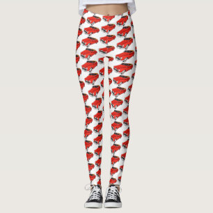 Classic red 1948 automobile leggings