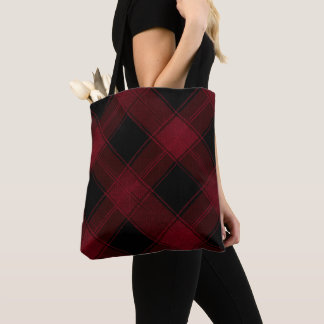 Classic Red and Black Buffalo Plaid Tote Bag, Rust Bag