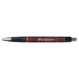 Classic Red and Black MacQueen Plaid Custom Pen
