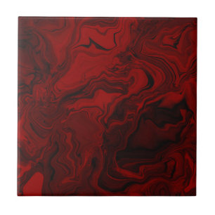 Classic Red and Black Marble Tile