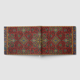 Classic Red and Blue,Persian Rug Carpet Pattern Guest Book