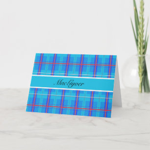 Classic Red and Blue Scottish Tartan, custom Card